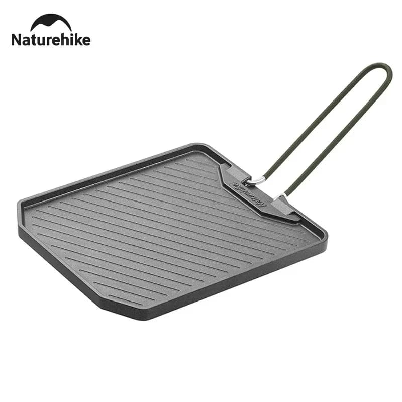 Naturehike Padella antiaderente da campeggio Padella da picnic pieghevole in acciaio inossidabile Padella per barbecue uniformemente riscaldata e facile da pulire