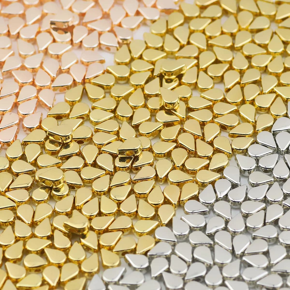 Multi-Color CCB Beaded Water Drop Shape Loose Spacer Beads 6mm 100-800pcs For DIY Jewelry Making Necklaces Bracelets Accessories