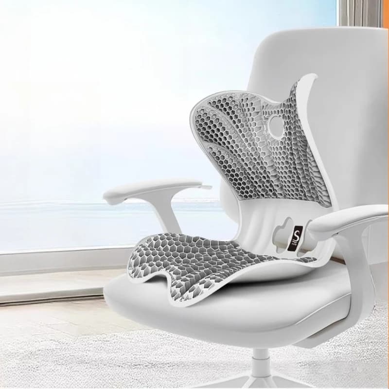 Cuscino per la vita in TPE per ufficio sedentario, cuscino per fianchi a petalo non stanco, cuscino per sedia ergonomico integrato