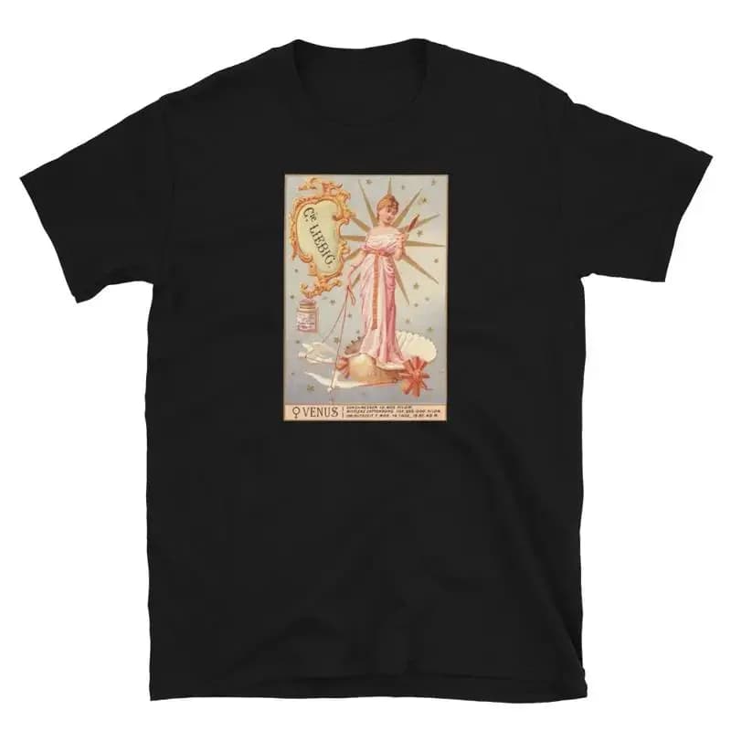 Maglietta con carta dei tarocchi di Venere, corpo mistico, corpi celesti, astrologia