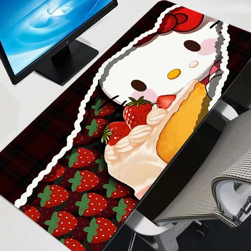 Tappetino per Mouse Hello Kitty XXL, Resistente, per Gamer, Tappetino da Scrivania Moderno per Computer, Tastiera e Laptop