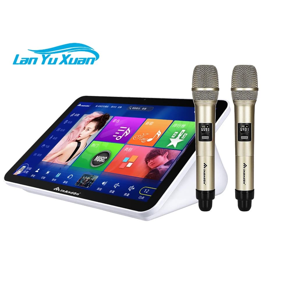 Macchina per karaoke cinese InAndOn diretta in fabbrica Mini lettore karaoke portatile da 15,6 pollici Sistema karaoke professionale KTV domestico da 2 TB