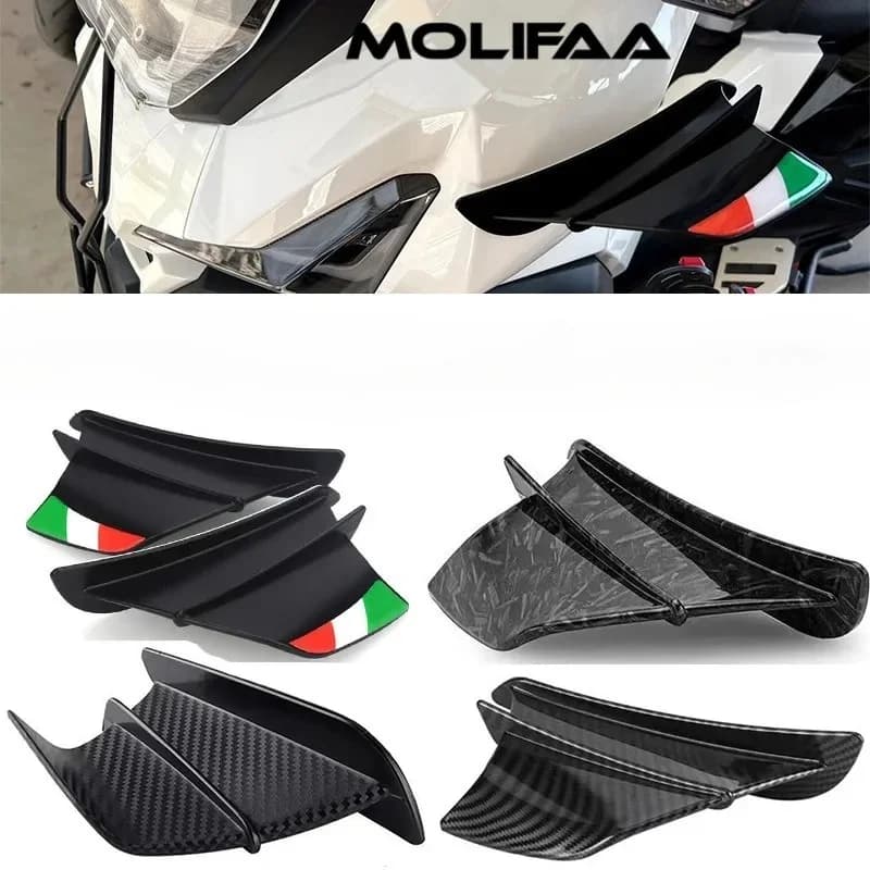 Per SYM Husky Adv 150 300 Moto di Plastica di Carbonio Anteriore Winglet Spoiler Lato Vento Kit Deflettore di Flusso Copertura Scooter Accessori