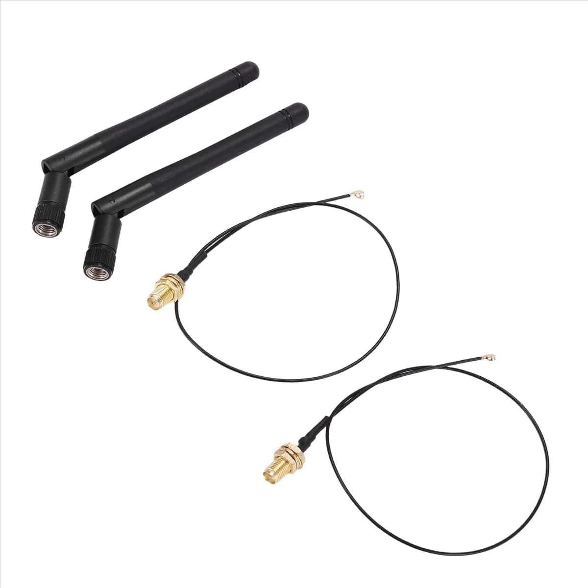 T36C 2PCS/Lot 2.4GHz 3DBi WiFi 2.4G Antenna Aerial RP-SMA Male Wireless Router+PCI U.FL IPX to RP SMA Male Pigtail Cable