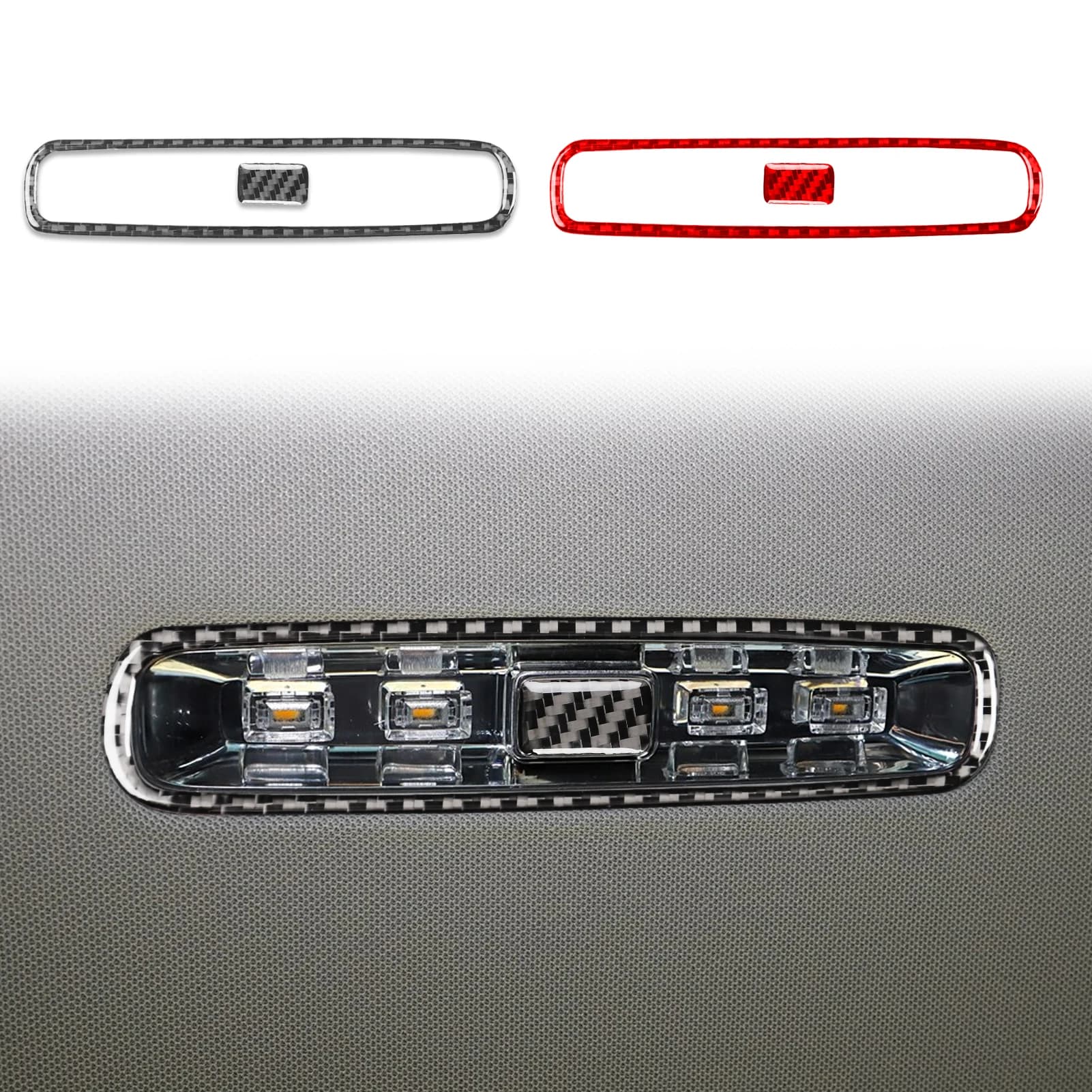 For Benz GLE W167 2019—2024 Carbon Fiber Car Accessories Rear Reading Light Trim Cover Panel Wall decal Interior Edit