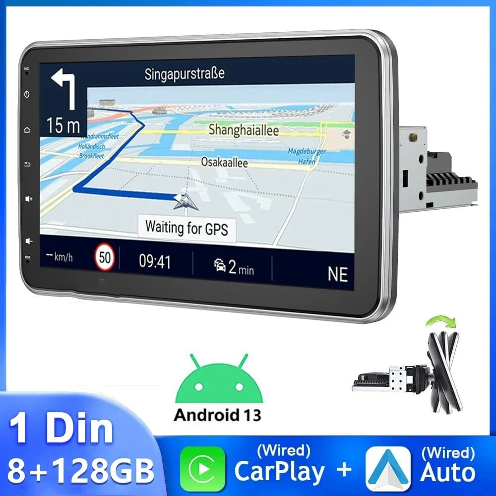 Universale 360 ° Girevole Android 13 Autoradio Wireless Carplay Lettore multimediale Navigazione GPS universale per VW KIA Nissan