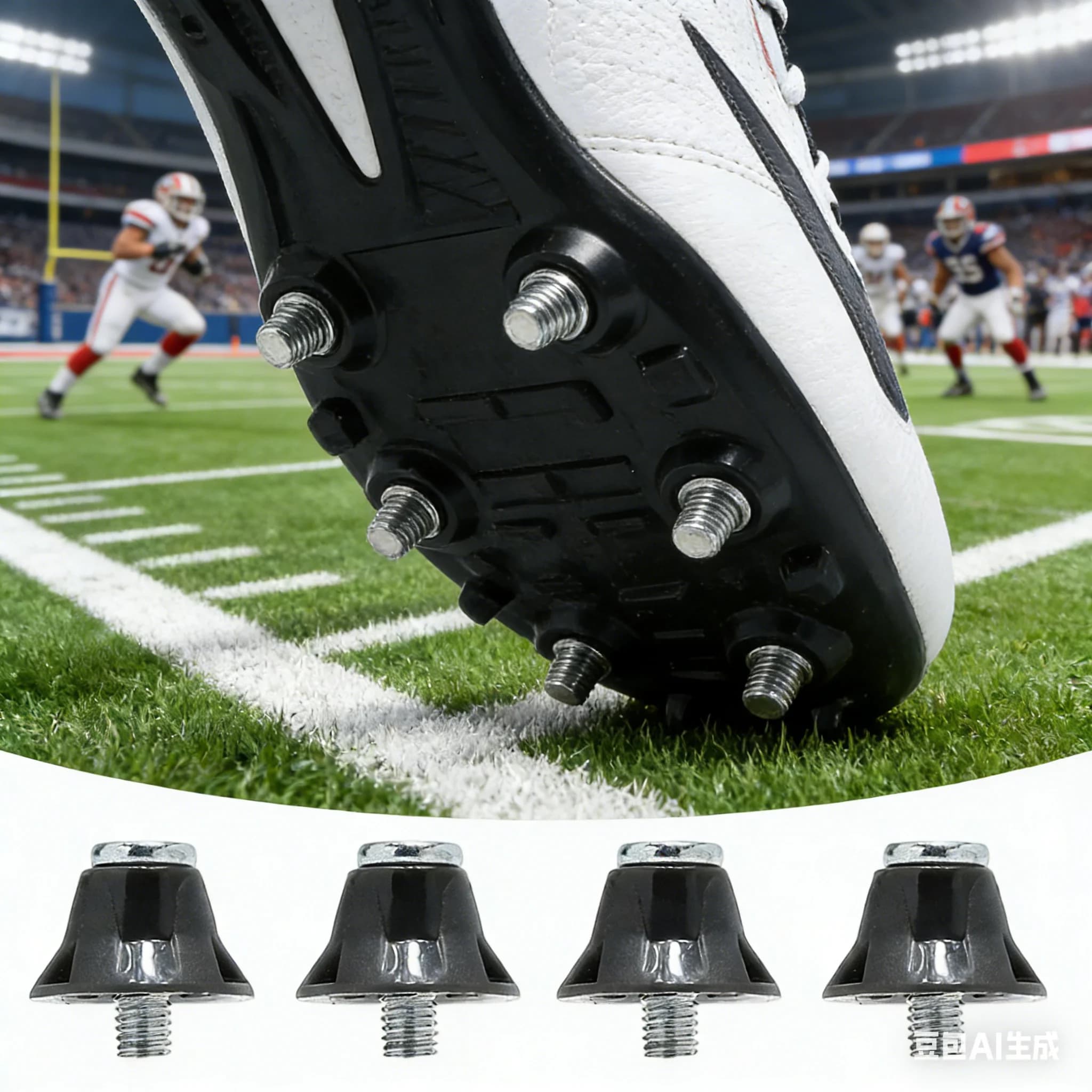 12 Pcs Soccer Boot Studs 13mm Plastic Non-Slip American-football Shoes Nail With Wrench For Rugby Shoes Hiking Shoes Parts