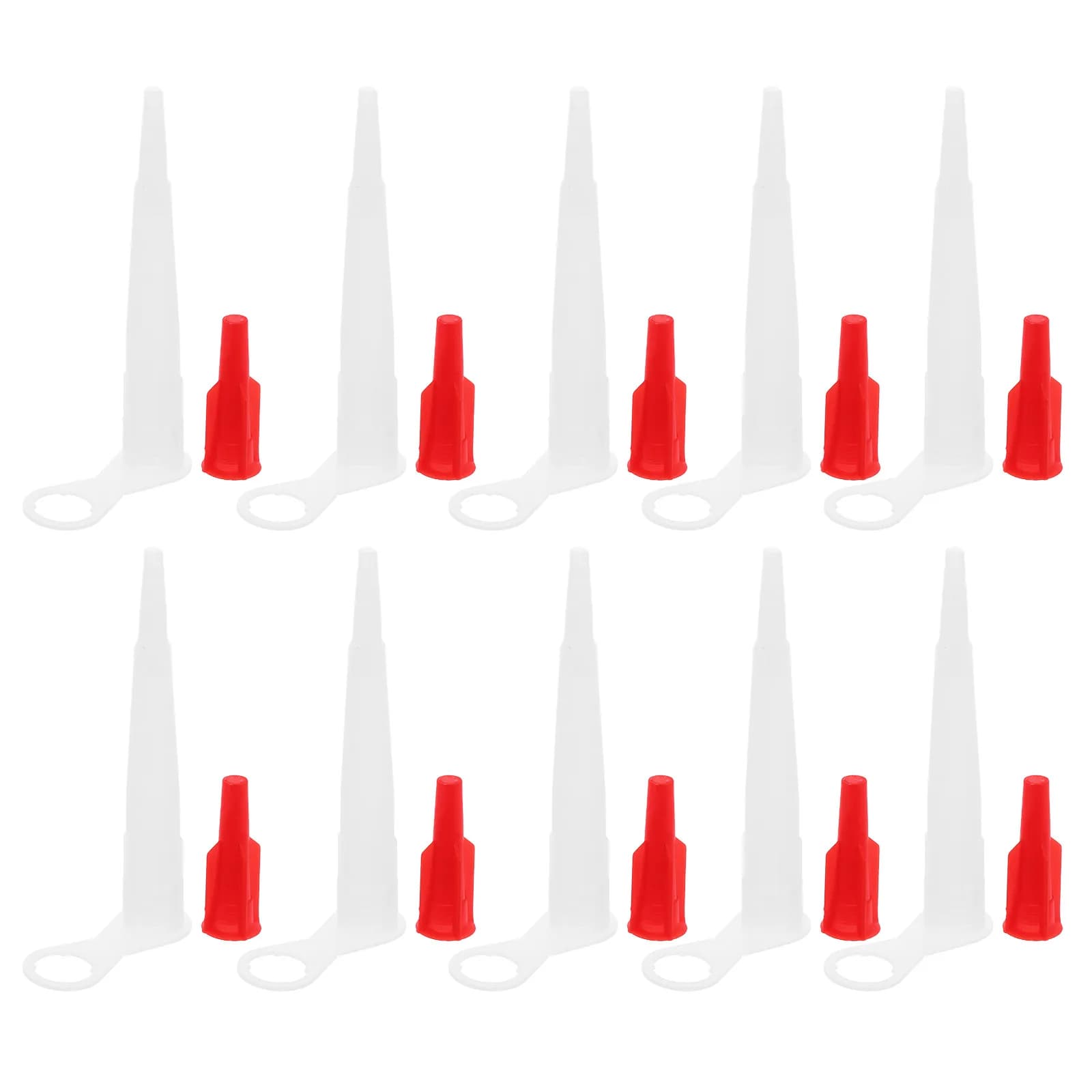 Set di 10 Ugelli per Sigillante, Kit Applicatore in Plastica, Punte per Sigillante, Tappi per Tubi di Sigillante, Strumento di Lisciatura per la Conservazione