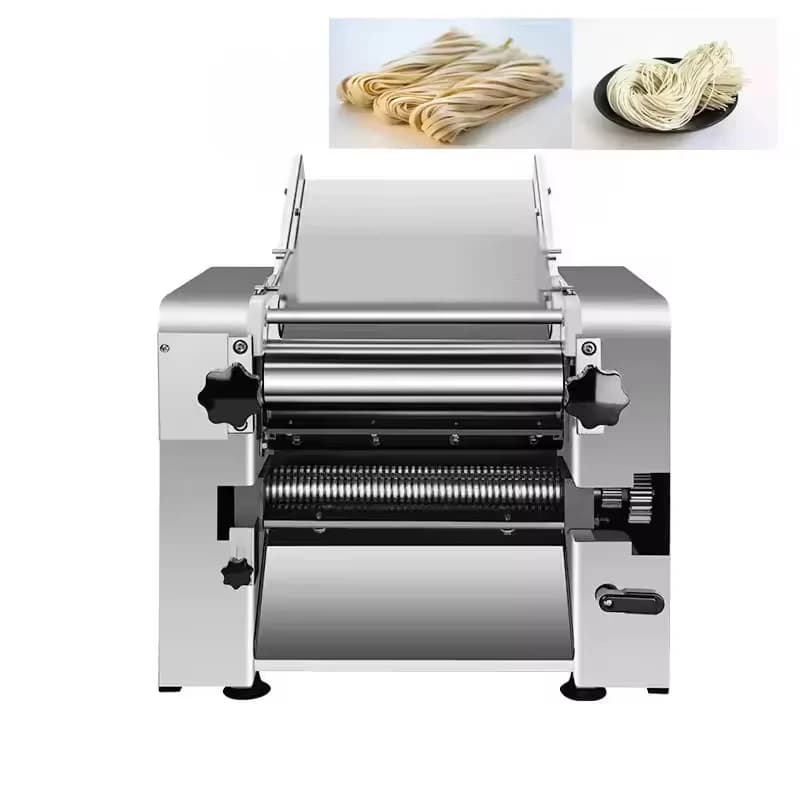 Noodle Press Machine Dough Roller Stainless Steel Desktop Pasta Dumpling Maker Commercial Kneading Electric Noodle Machine
