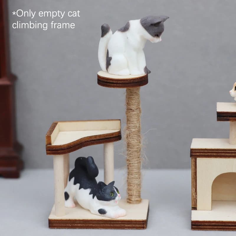 1Pc 1:12 Casa delle bambole in miniatura Gatto Struttura da arrampicata Modello Mobili per animali domestici Decorazioni per la casa Giocattolo Accessori per casa delle bambole