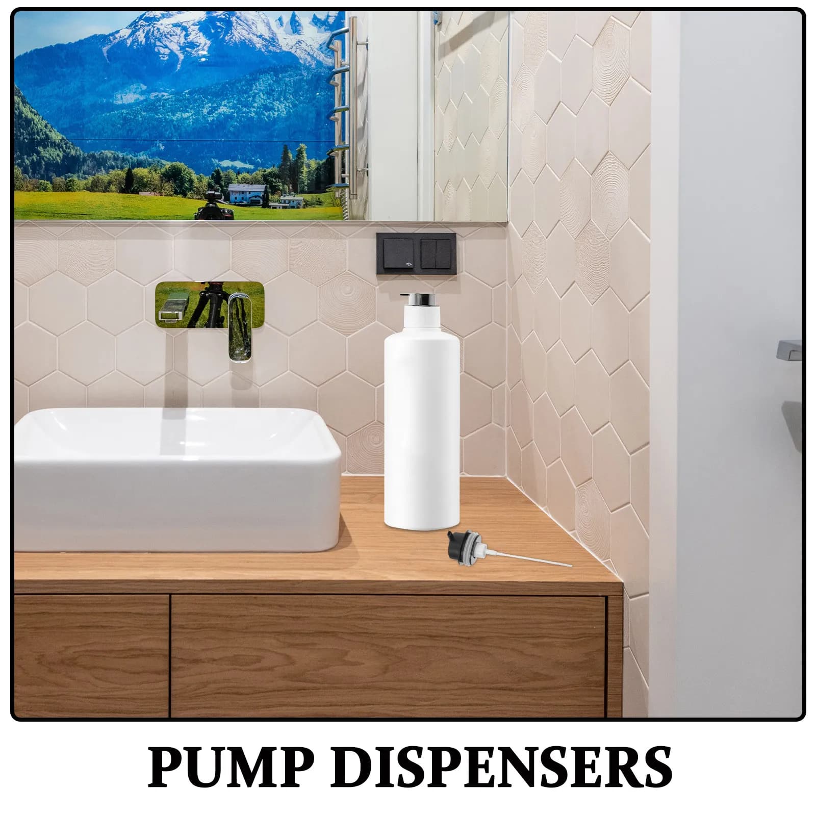 Testina Dispenser in Plastica per Schiuma, Ricambio per Flaconi di Detergente Viso, Gel Doccia, Sapone, per Hotel, Bagno e Uso Domestico