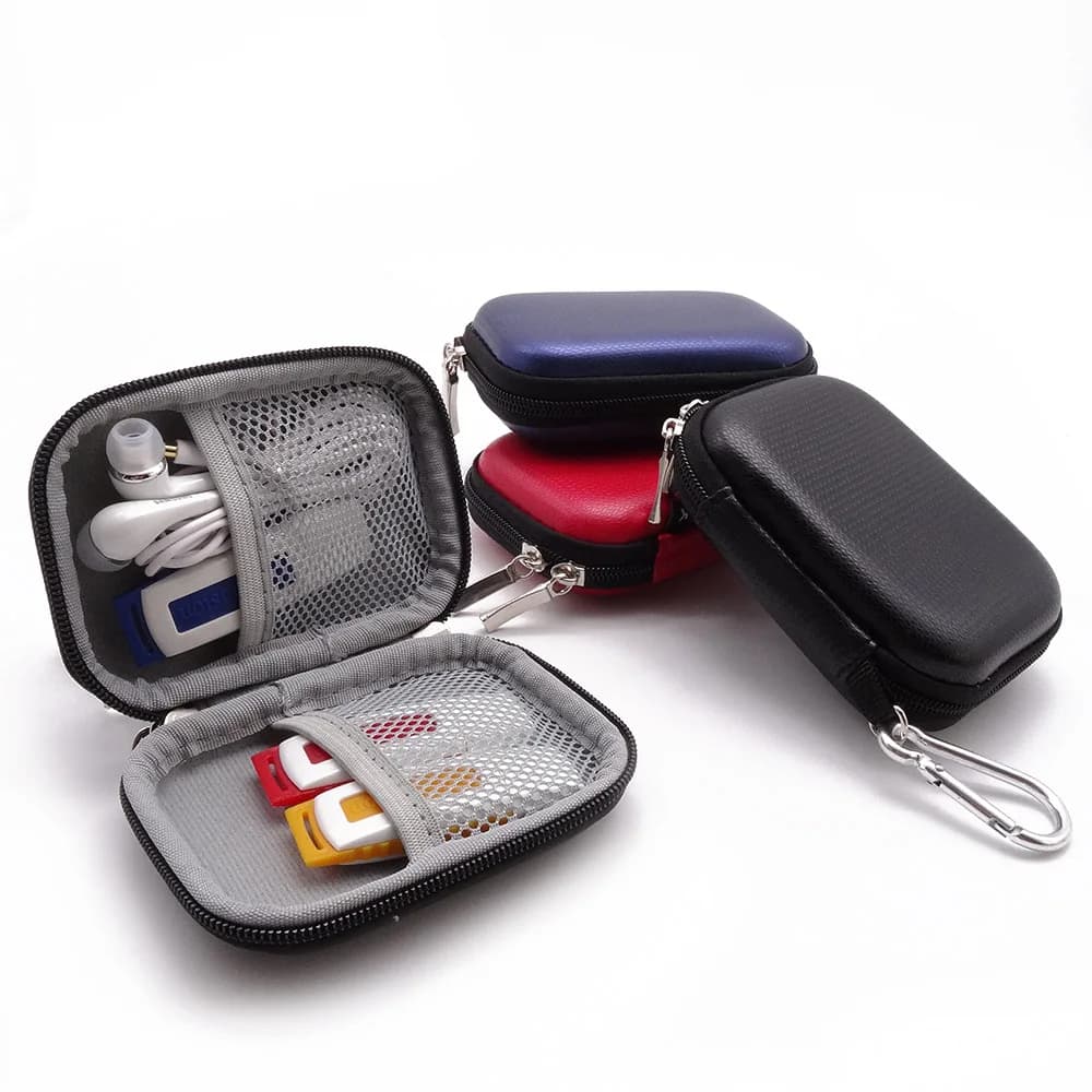 Borsa per auricolari, cavo dati, chiavetta USB, chiave, portamonete, mini custodia portatile anti-caduta per auricolari, borsa portaoggetti in EVA
