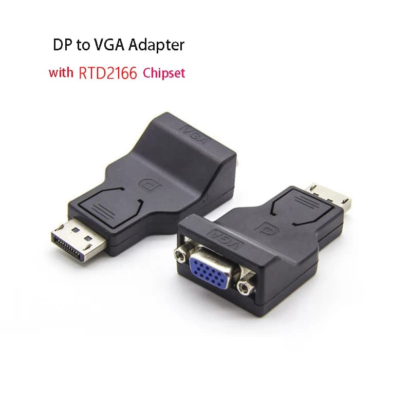 Convertitore DP a VGA, Adattatore DisplayPort per Scheda Grafica, Cavo di Estensione Splitter per Collegamento PC, Computer, Laptop e Monitor