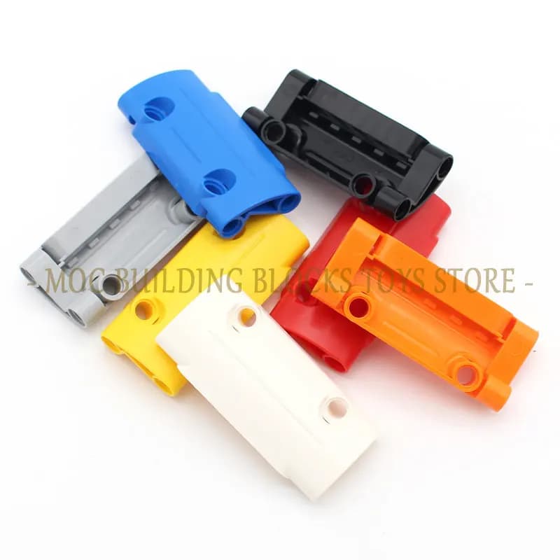 10 pz/borsa Tecnologia 24119 Curvo 7x3 con 2 Spille Fori attraverso Pannello di Superficie Mattoni Building Blocks Parti Accessori Meccanici