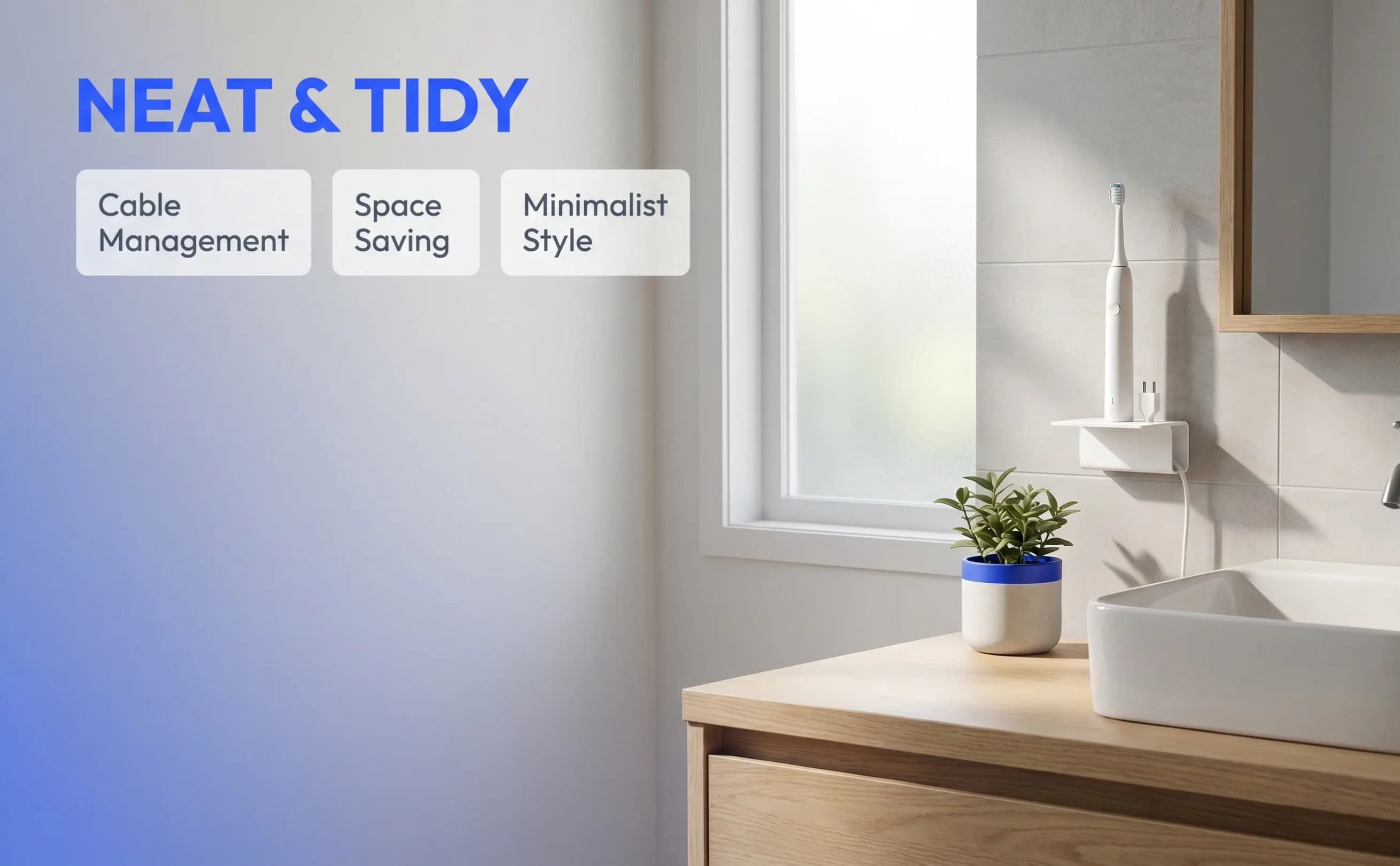 Toothbrush Holders Toothbrushes for Vanity Shower Accessories Punch-free Bathroom