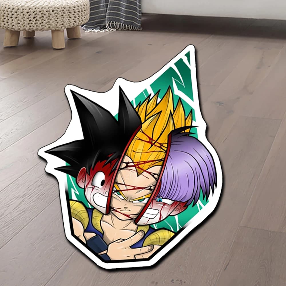 Carpets Anime Kid Goku Vegeta Trunks Dragon Ball Z Figures Printed Irregular creative carpet for home decoration