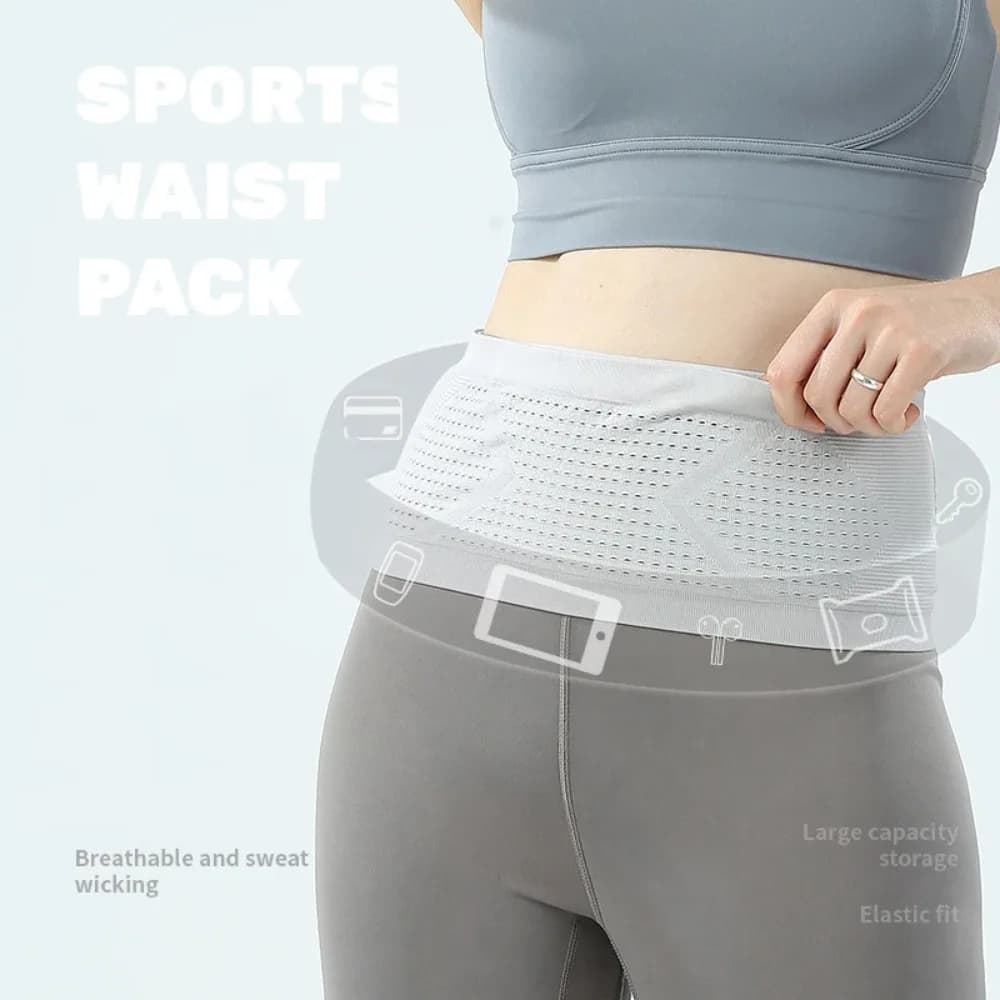 Seamless Invisible Running Sports Fanny Pack Gym Waist Belt Bag Lightweight Breathable Phone Bag Portable Elastic Cycling Pouch running bag running backpack torebka sportowa damska