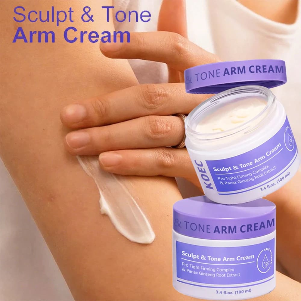 KOEC Sculpt & Tone Braccio Crema Collagene Braccio Rassodante Crema Lifting Ginseng Idratante Rafforzante Sciolto Crepey Braccio Cura Della Pelle 100ml