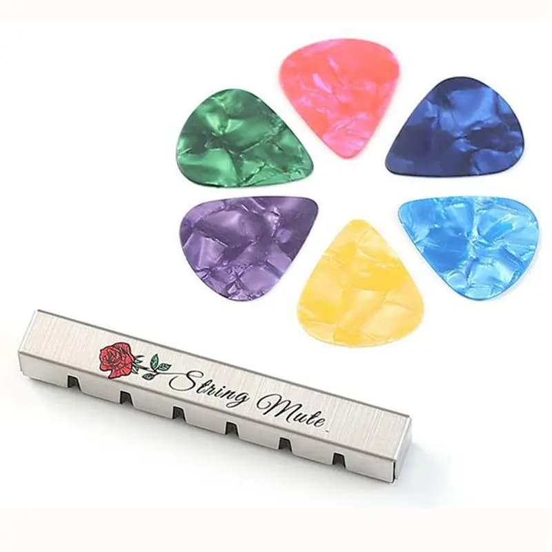 【Supernew】Silenziatore per chitarra, smorzatore di corde per basso, chitarra acustica, ukulele, corde della tastiera