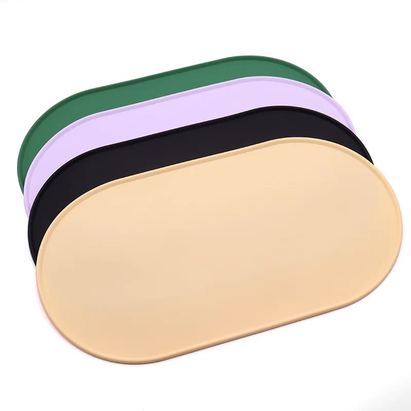 S/L Silicone Pet Bowl Mat Cat Dog Bowl Non-slip Mats Feed Eat Food Pad