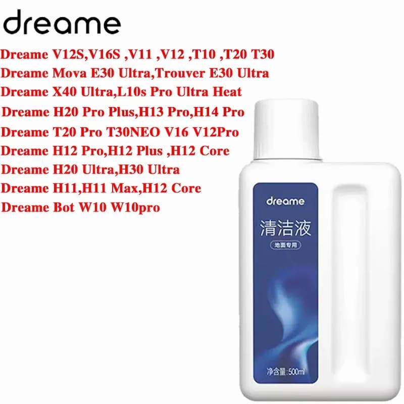 Soluzione detergente originale Dreame L10s Pro Ultra Heat / X40 Ultra/ X30 Ultra Aspirapolvere Fluido speciale per la pulizia dei pavimenti 500ml