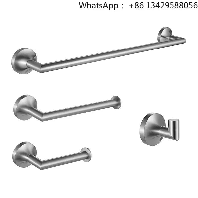 Portasciugamani Weihao in Stile Moderno, Finitura Nichel Spazzolato, Set Portasciugamani da Parete in Acciaio Inox per Bagno