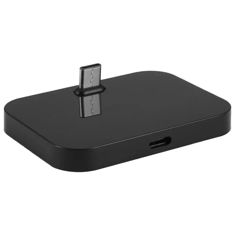 Docking station di ricarica USB-C per cellulare con supporto per caricabatterie di tipo C da tavolo per telefono cellulare nero