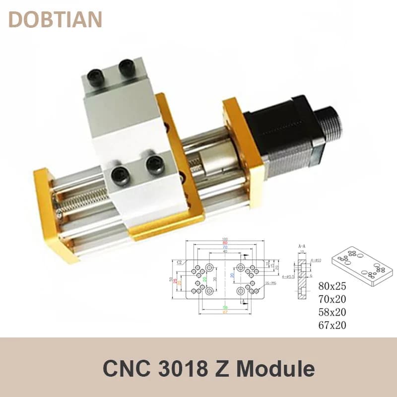 Kit asse Z CNC 60-85MM Macchina per incisione laser a tre assi Modulo morsetto motore Supporto tavolo scorrevole Morsetto mandrino 3018 45/52/65mm
