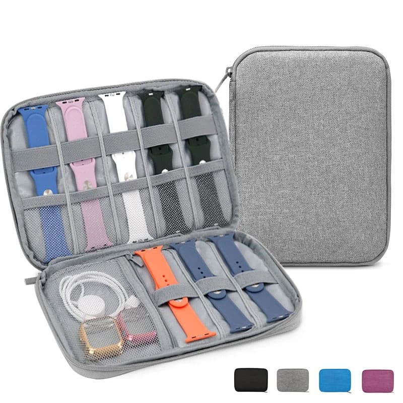 Custodia da viaggio per cinturini Apple Watch, organizer per orologi e accessori, porta cinturini