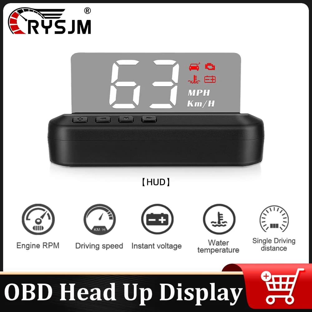 C100 OBD2 Accessori auto per auto HUD OBD Head Up Display Tachimetro Consumo Proiettore Computer di bordo per veicoli a benzina
