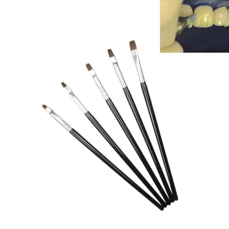 Nylon Odontoiatria Adesivo Composito Strumenti di Cemento Unghie Artistiche Pittura FAI DA TE 5 Pz Dentale Resina Pennello Penne Porcellana Denti Reshaping