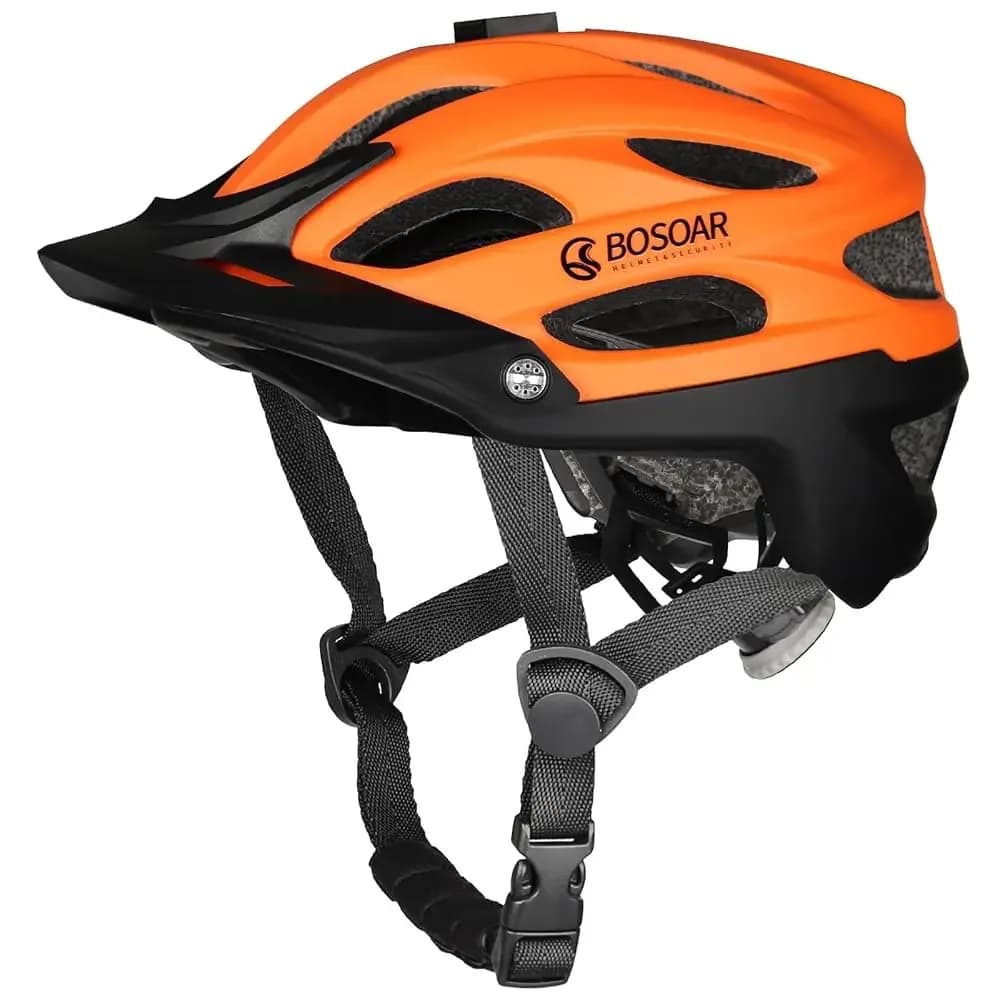 Casco da Mountain Bike, Casco da Ciclismo per Adulti con Supporto per Telecamera e Visiera Staccabile per Uomini Donne Ragazzi, Misura Consigliata 55-61 Cm