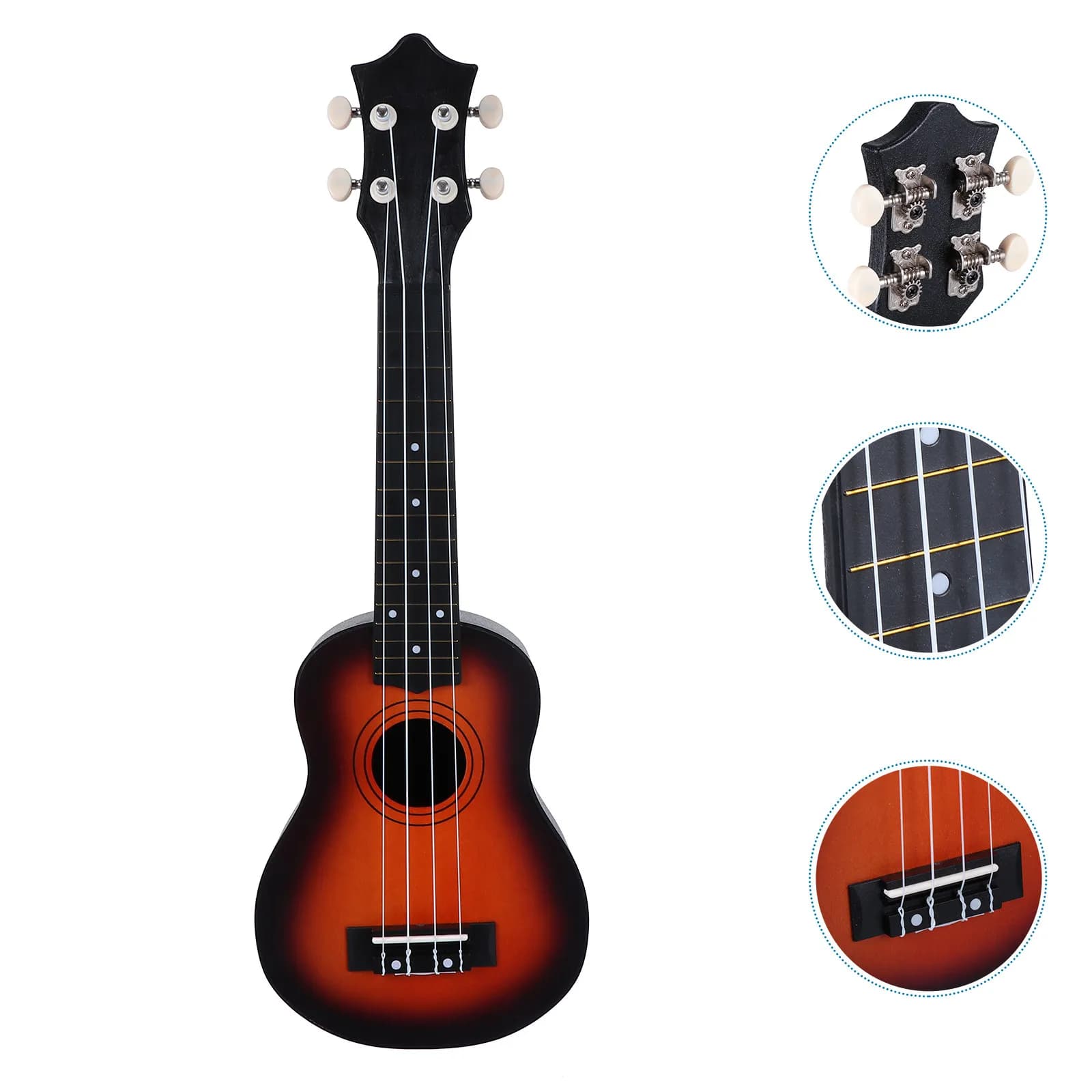 Set Ukulele da 12 Pollici in Legno di Tiglio per Principianti, Leggero per Bambini, per Cantare e Suonare, Suono Stabile, Strumento Musicale Acustico