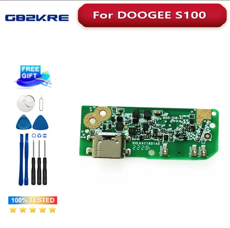 Nuovo originale DOOGEE S100 Scheda USB Base Porta di ricarica Scheda con microfono per DOOGEE S100 Smart Phone