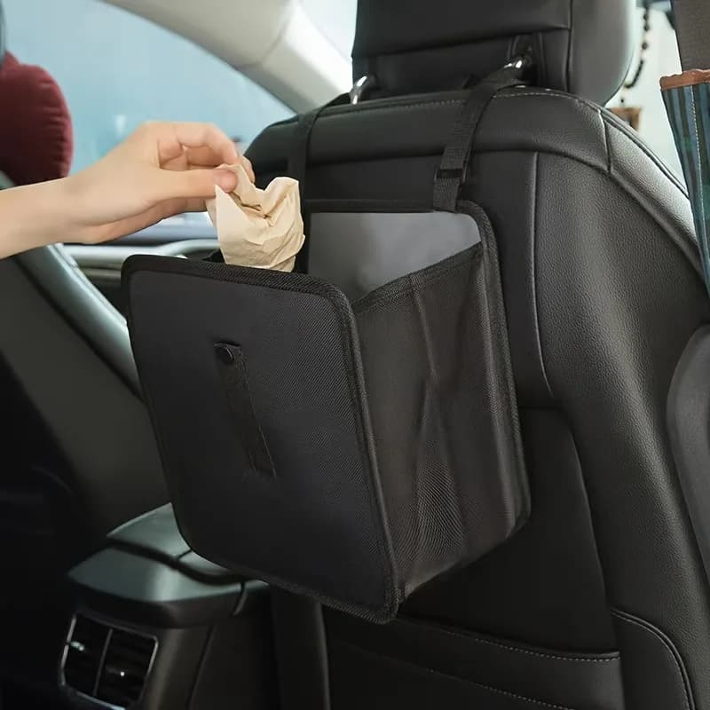 Cestino Multifunzionale per Sedile Auto, Contenitore Impermeabile per Rifiuti, Borsa Portaoggetti per Picnic e Campeggio, Cestino Portatile