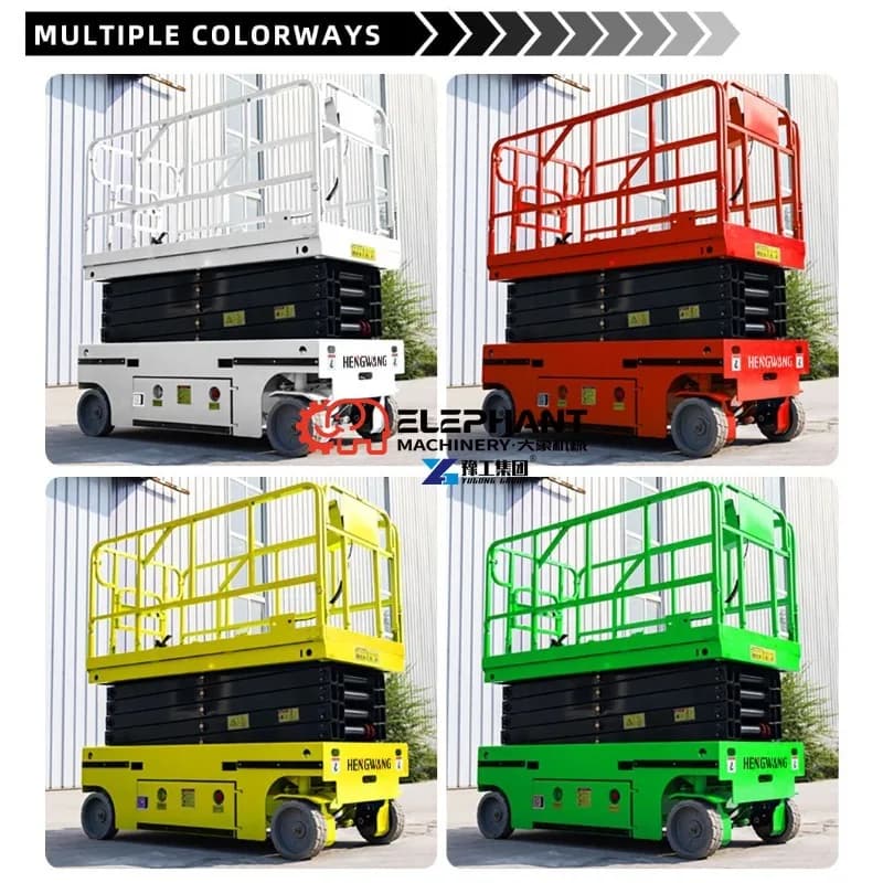 New Free Shipping 6m 10m Mobile Hydraulic Scissor Lift Table Electric Elevating Work Platform Scissor Lift