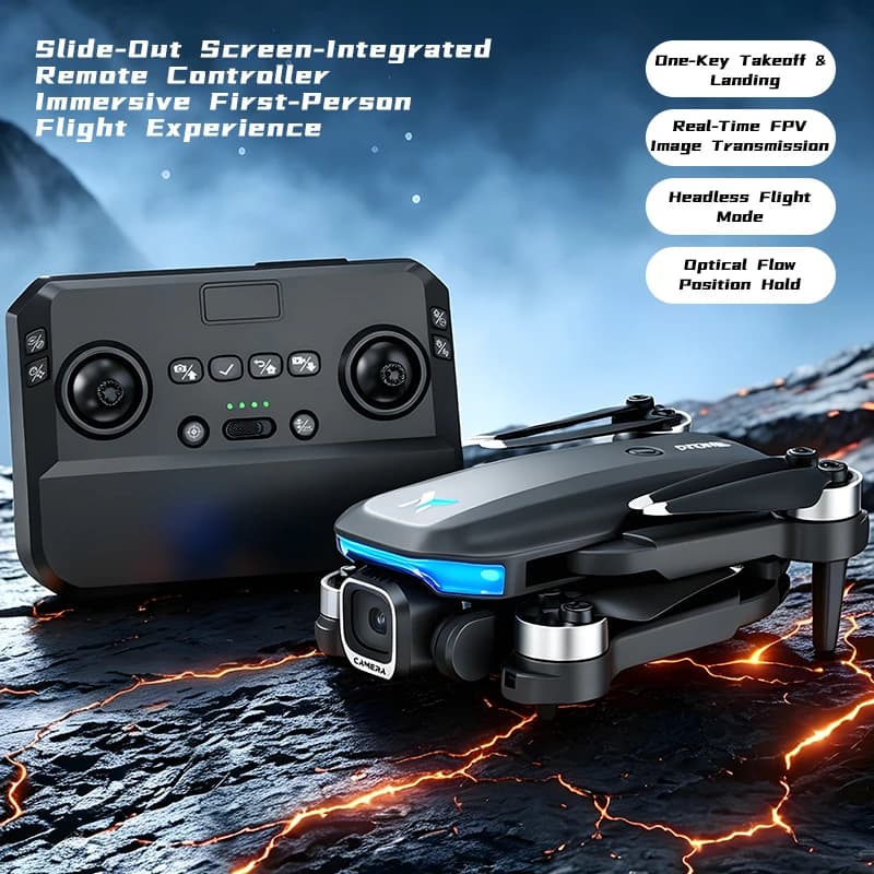 Hot H12 Mini Drone With 4.3 inch Screen Control HD Aerial Aerial Vehicle Optical Flow Hovering Fixed Height Alloy Drones Toys