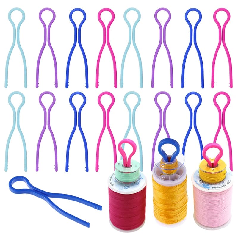 50 clip per bobina da cucito, clip per filo lungo, portaoggetti per bobina, organizer, clip per cucire in plastica, accessori per cucire