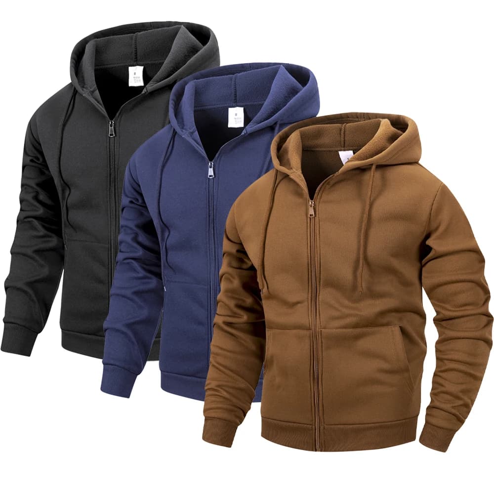 Giacca con cappuccio con zip da uomo con cappuccio Sport all'aria aperta Quotidiano Basic Casual Autunno Inverno Felpe con cappuccio Felpe Giacca cardigan