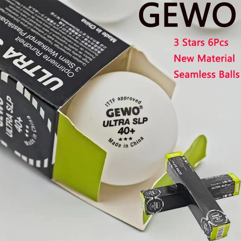 Palline da ping pong senza cuciture GEWO ULTRA SLP 3 stelle Nuovo materiale 40+ Palline da ping pong durevoli per competizioni di allenamento Approvato ITTF