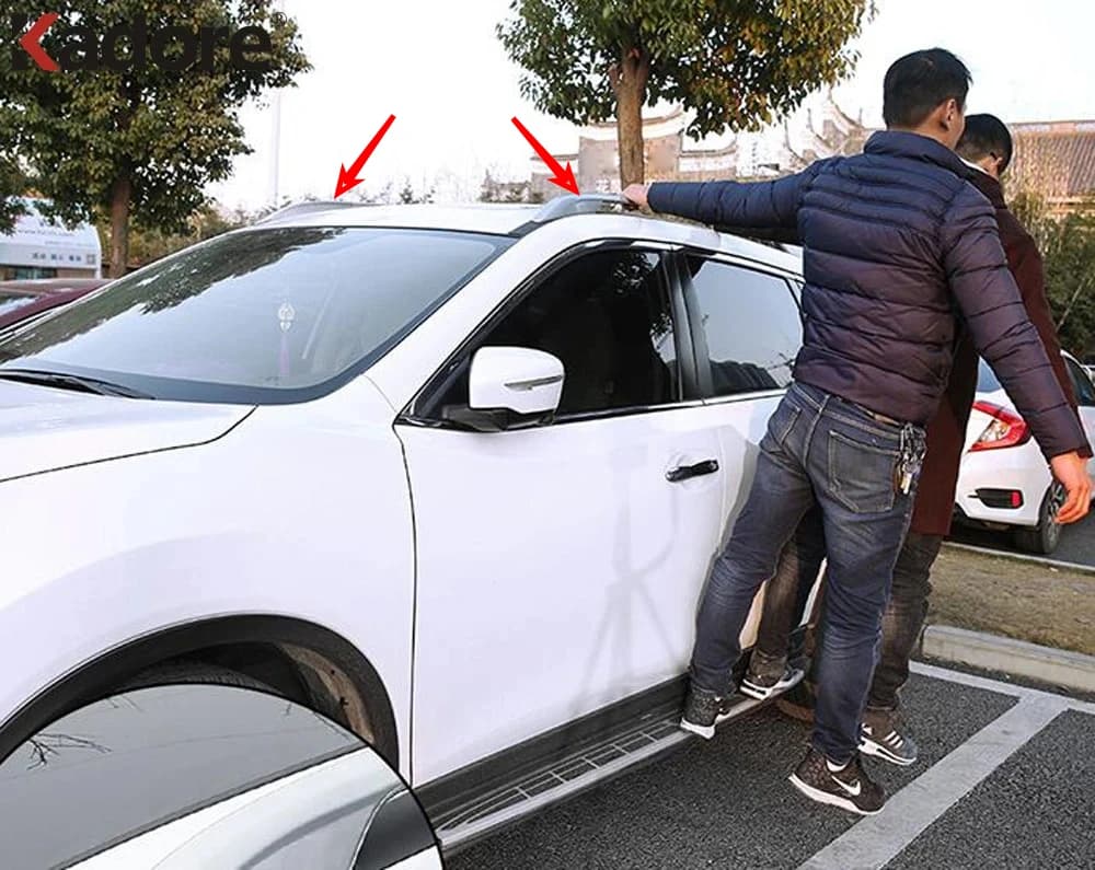 Per Nissan Rogue X-Trail 2014 2015 2016 2017 2018 2019 Portapacchi in Lega da Tetto con Cestello e Barre Trasversali per Bagagli e Accessori