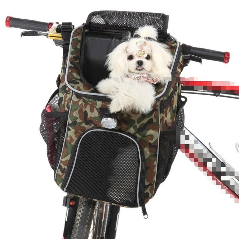 Zaino porta animali staccabile, lavabile, pieghevole, per bici da ciclo, per gatti, cani, ciclismo, viaggio all'aperto, borsa a tracolla rimovibile 2 in 1