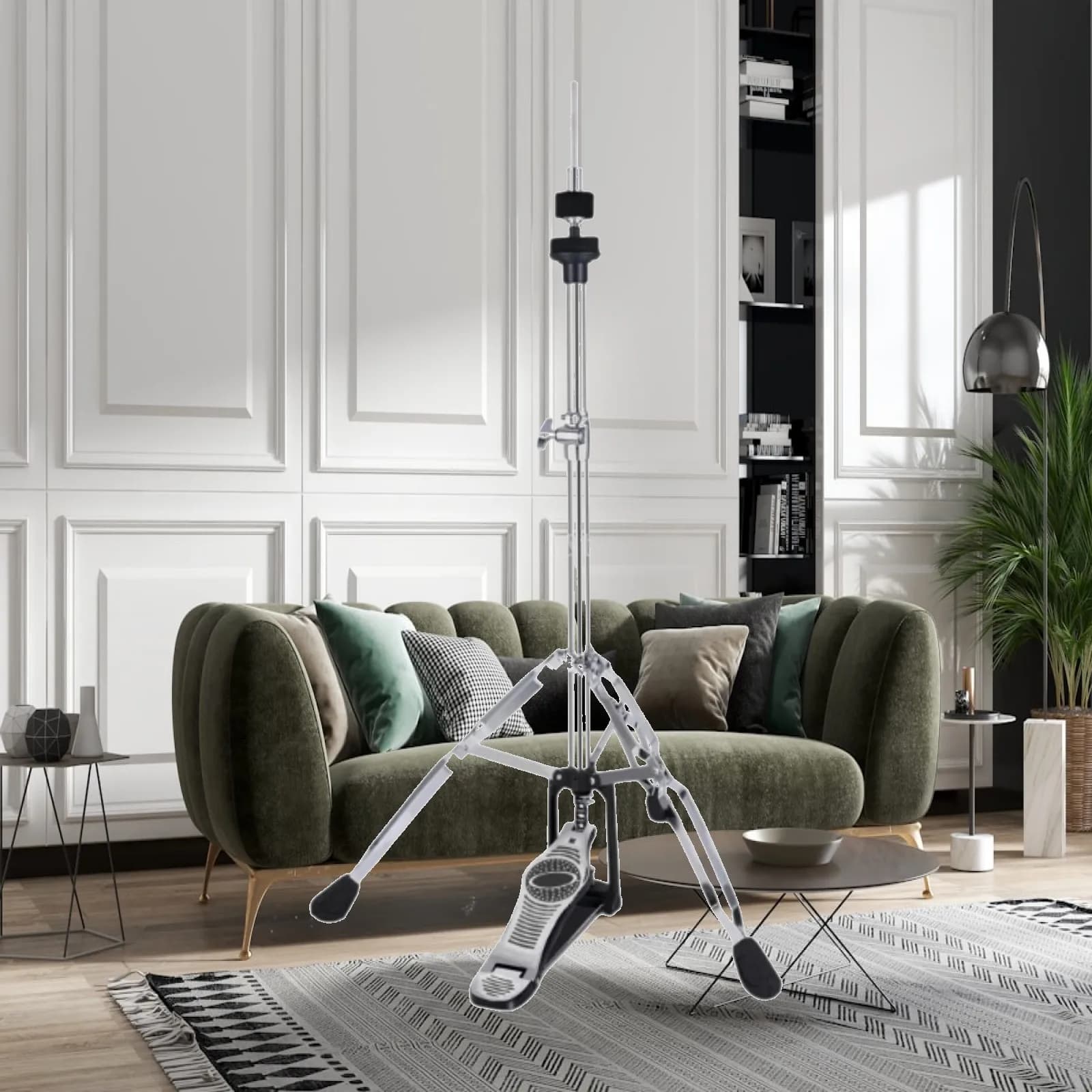Cymbal Stand Tripod Adjustable Height Metal Percussion Hardware for Drums Accessories Bookcase and Drum Kit