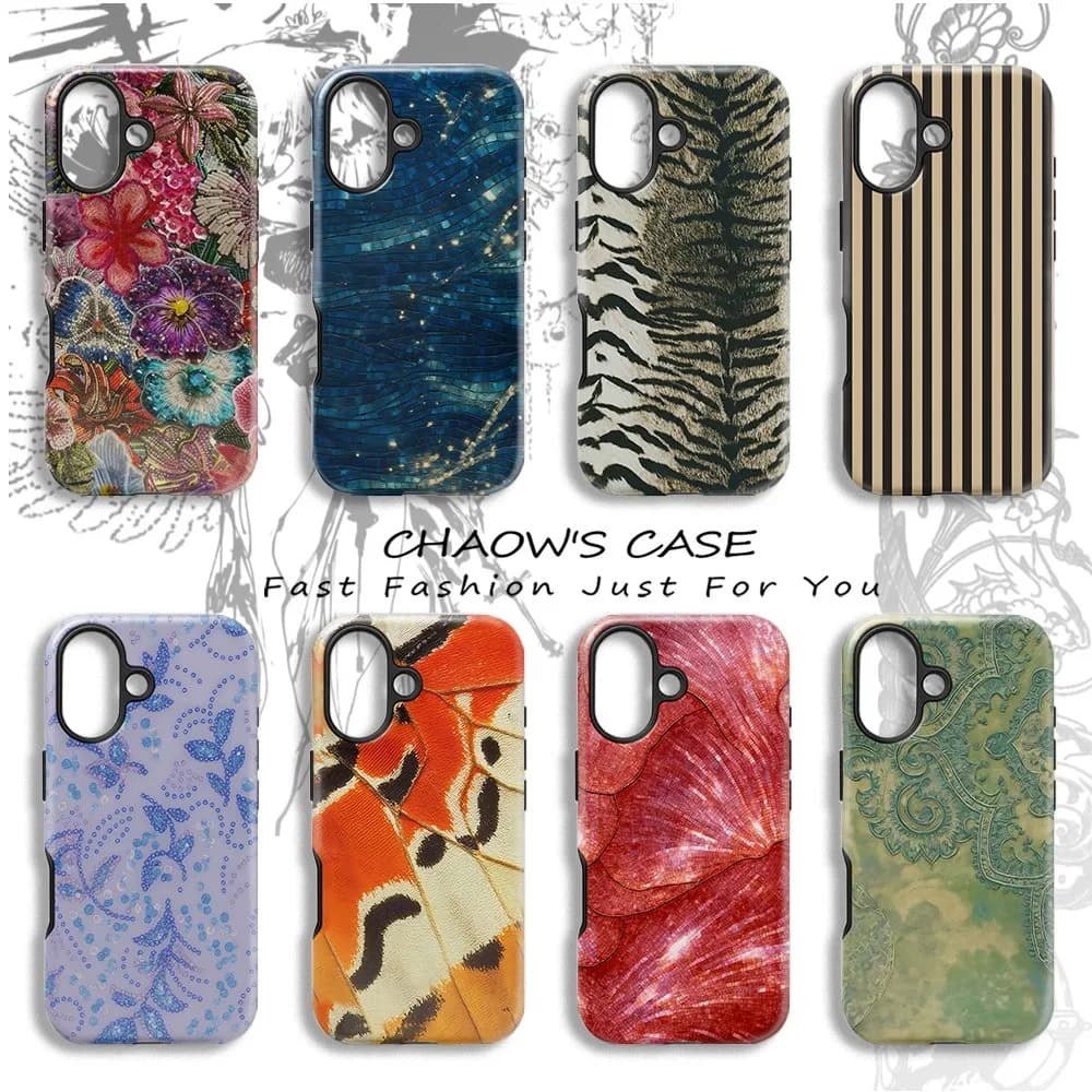 Color Bouquet Phone Case for iPhone 18 17 17e 16e 16 15 14 13 12 11 XS Air Pro Max Plus Double-layer Back Cover