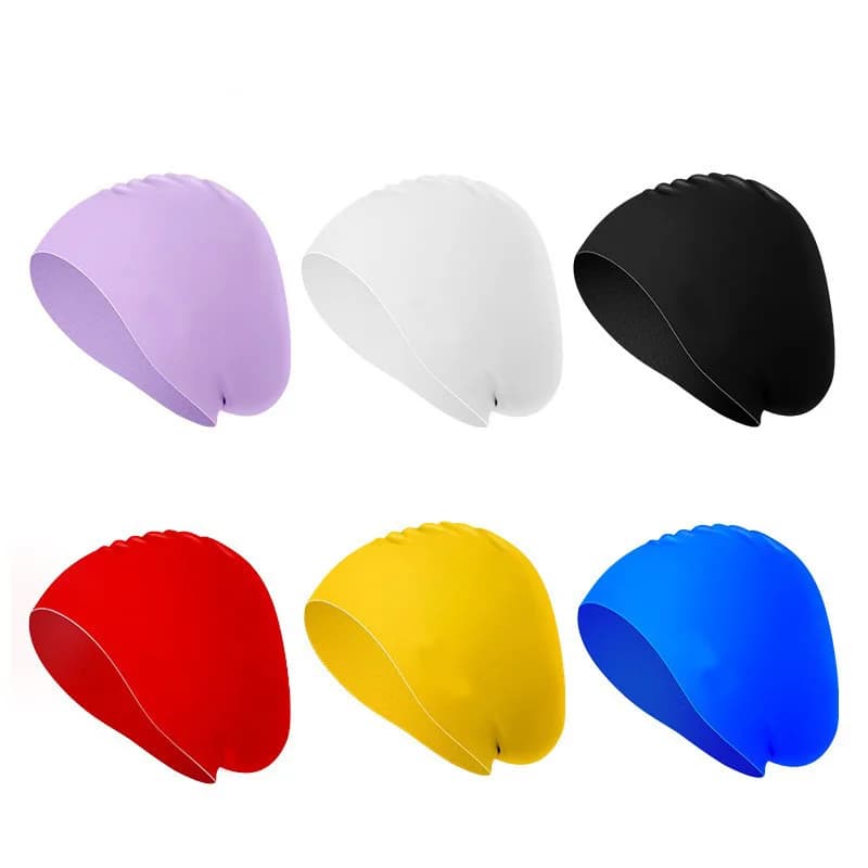 Silicone swim cap comfort for adults Waterproof and non-slip hair protection for special swim hat for long hair for women