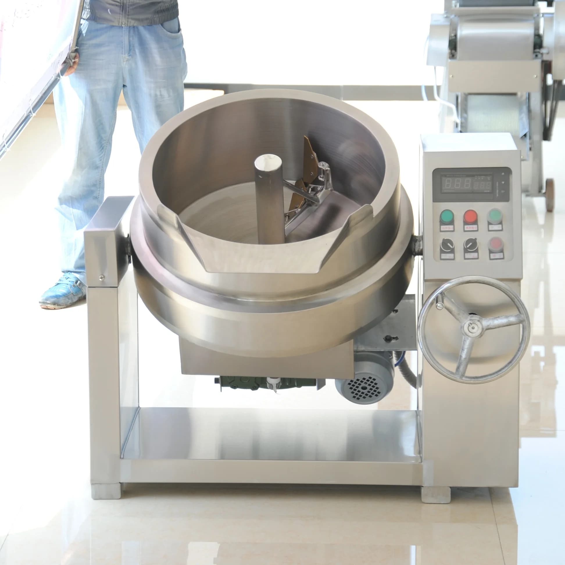 Bollitore rivestito con riscaldamento automatico a vapore/gas/elettrico con miscelatore