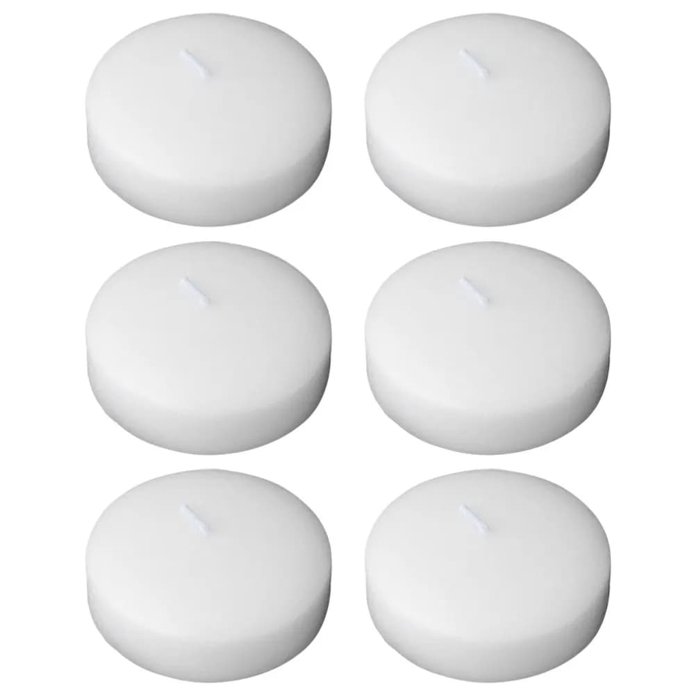 6 candele galleggianti rotonde per decorazioni di matrimoni e feste, candele tealight per piscina all'aperto, candele inodore e senza gocciolamento, decorazioni per la casa