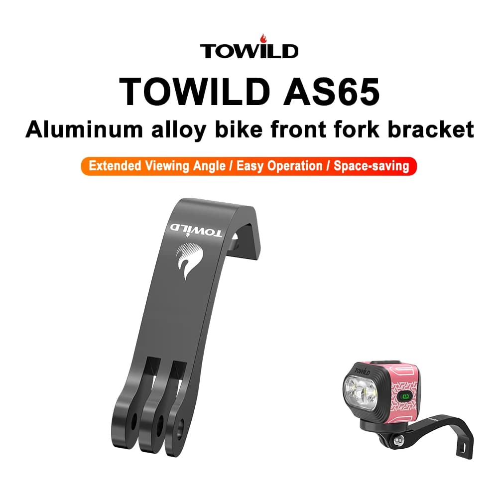 TOWILD AS65 Aluminum Alloy Bike Front Fork Bracket Install Headlight Stand Mount Action Camera Rack Fits Brompton Road Bike