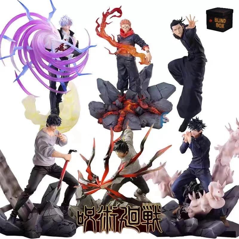 Jujutsu Kaisen blind box anime figure collectible toy Gojo Itadori Fushiguro Nobara Sukuna random mystery surprise best box