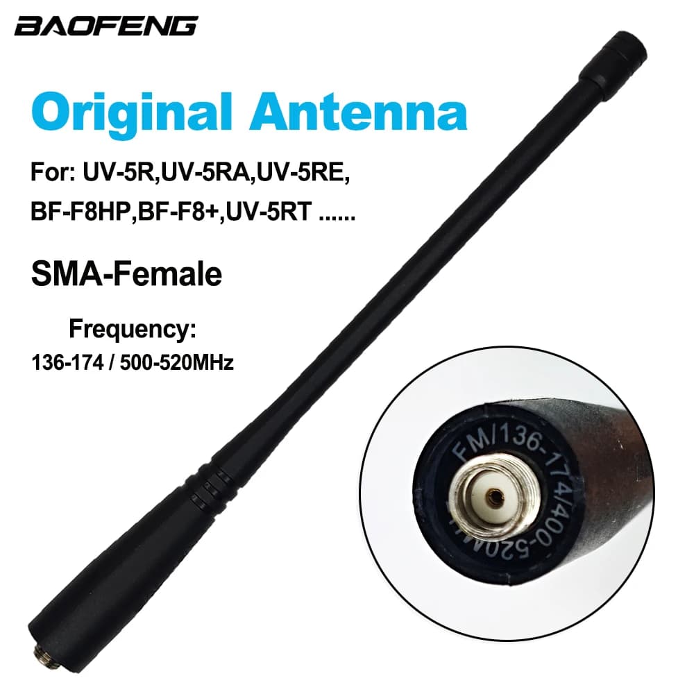 BAOFENG UV-5R Walkie Talkie Antenna Originale SMA-Femmina 136-174/400-520MHz Per UV5R UV-5RA UV-5RE BF-F8HP BF-F8 + UV-5RT Radio